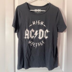 AC/DC High Voltage Logo T-Shirt in Dark Gray